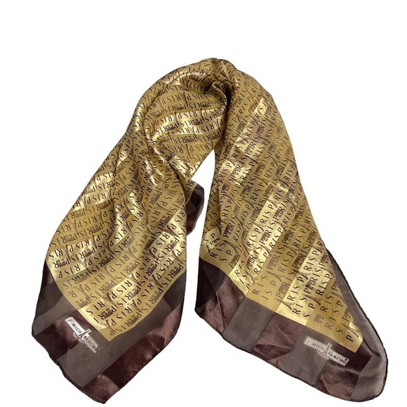 J. Mico Sancho Paris Accessories - J. Mico Sancho Paris Women's Large Gold & Brown Scarf